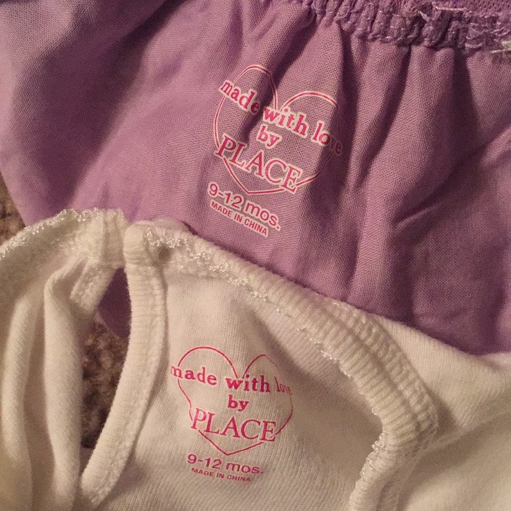 Adorable Children’s Place Matching Purple Rose Set - Picture 5 of 5